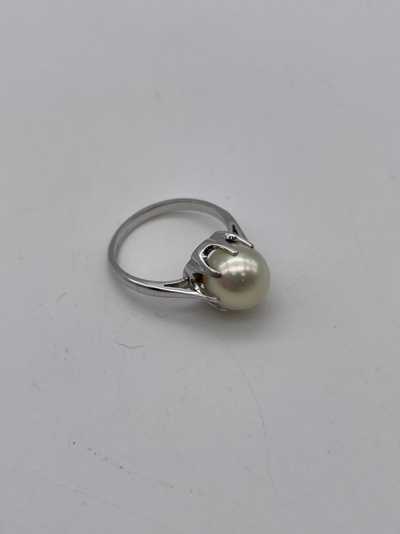 9ct White Gold Pearl Ring