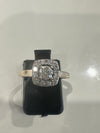18K White Gold Diamond Cluster Ring