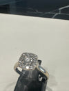 18K White Gold Diamond Cluster Ring