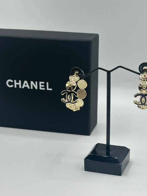 Reworked Chanel Goldplated CC Hoops