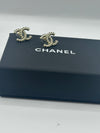 Chanel CC Pearl And Black Crystal Studs