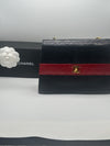 Vintage Chanel Trapizoid Bag Red And Navy Blue