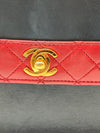 Vintage Chanel Trapizoid Bag Red And Navy Blue