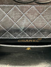 Vintage Chanel Trapizoid Bag Red And Navy Blue