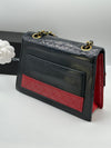 Vintage Chanel Trapizoid Bag Red And Navy Blue