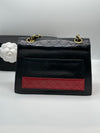 Vintage Chanel Trapizoid Bag Red And Navy Blue