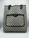 Gucci Monogram Blue Tote Sherry Line