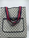 Gucci Monogram Blue Tote Sherry Line