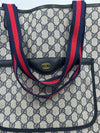 Gucci Monogram Blue Tote Sherry Line