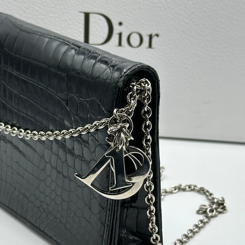 Dior Black Croc Purse-On-Chain – Elite HNW - High End Watches