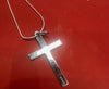 Sterling Silver snake chain cross pendant