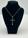 Sterling Silver snake chain cross pendant