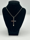 Sterling Silver snake chain cross pendant