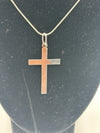 Sterling Silver snake chain cross pendant