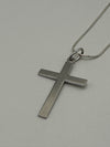 Sterling Silver snake chain cross pendant