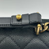 Chanel Globe -Trotter Flap Bag In Black Quilted Caviar
