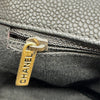 Chanel Globe -Trotter Flap Bag In Black Quilted Caviar