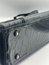 Vintage Black Croc-Embossed Mulberry Handbag
