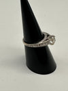 18ct White Gold Diamond Soliatre Ring Set With Diamond Shoulders