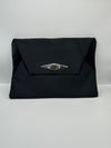Lulu Guinness Black Satin Clutch Hadbag