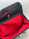 Lulu Guinness Black Satin Clutch Hadbag