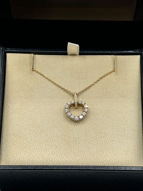Chopard Diamond Heart Pendant 18ct Rose Gold