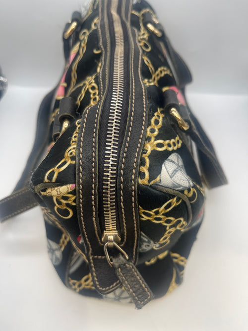 Gucci Satin Print Hand Bag