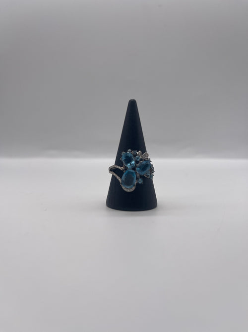 Topaz and Diamond Ring