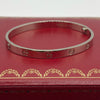 Cartier White Gold LOVE bracelet, size 19, full set, Cartier polished 2025