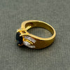 18ct Yellow Gold Dress/ Cocktail Ring, Sapphire & Diamond
