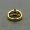18ct Yellow Gold Dress/ Cocktail Ring, Sapphire & Diamond