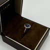 9ct White Gold Synthetic Sapphire and Cubic Zirconia Ring