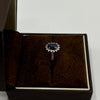9ct White Gold Synthetic Sapphire and Cubic Zirconia Ring