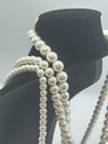 Chanel Pearl Necklace With CC Logos Double Length