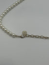 Chanel Pearl Necklace With CC Logos Double Length
