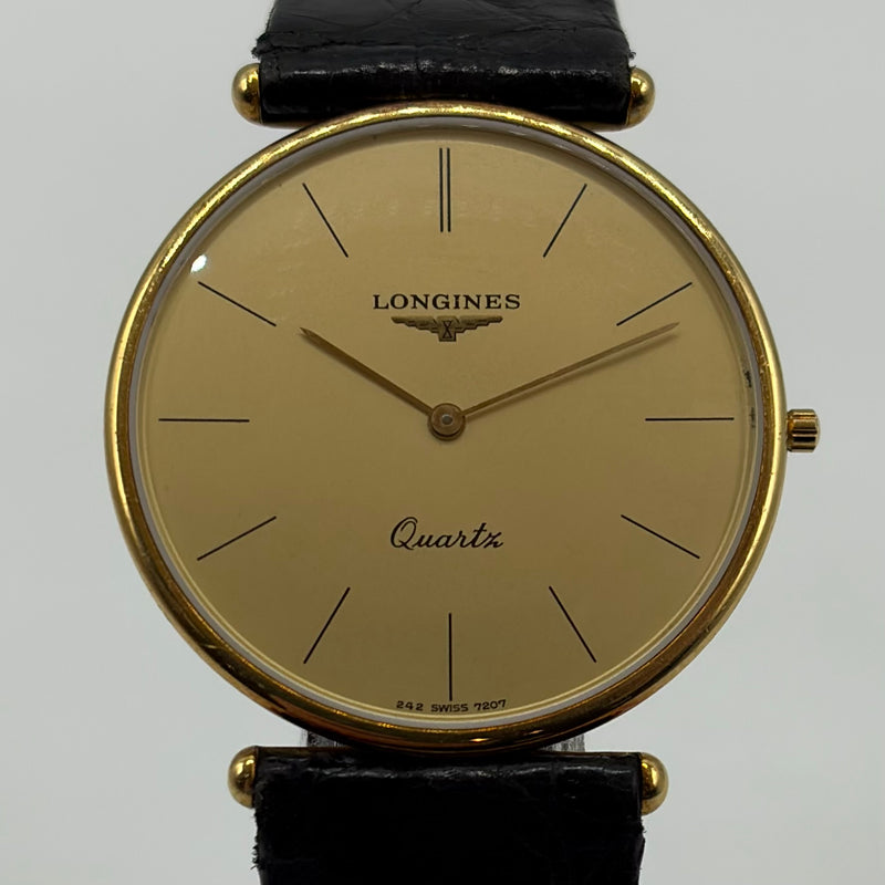 1981 Longines 18ct Ultra Thin Quartz dress watch Elite HNW - High End Watches, Jewellery & Art Boutique 1981 Longines 18ct Ultra Thin Quartz dress watch Elite HNW - High End Watches, Jewellery & Art Boutique