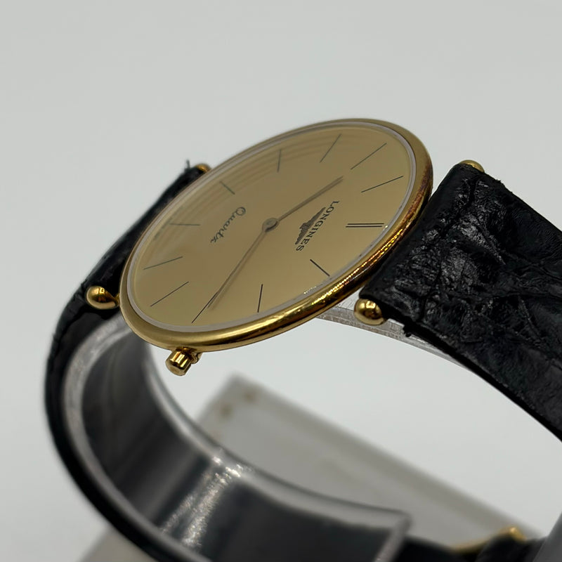 longines dress watch gold Vintage Longines x Wittnauer, 14K Solid Gold Dress Watch with Guilloch –  DuMarko main image 1