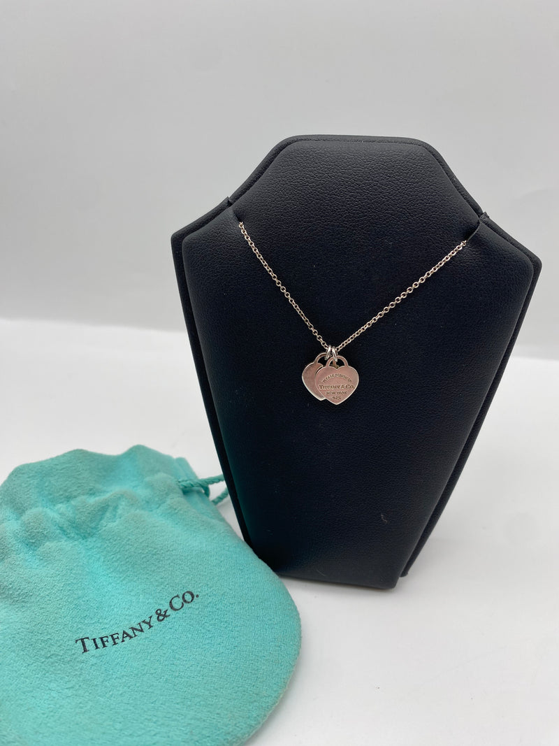 Tiffany Double Heart Pendant Necklace