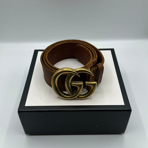 Brown Gucci Leather Belt