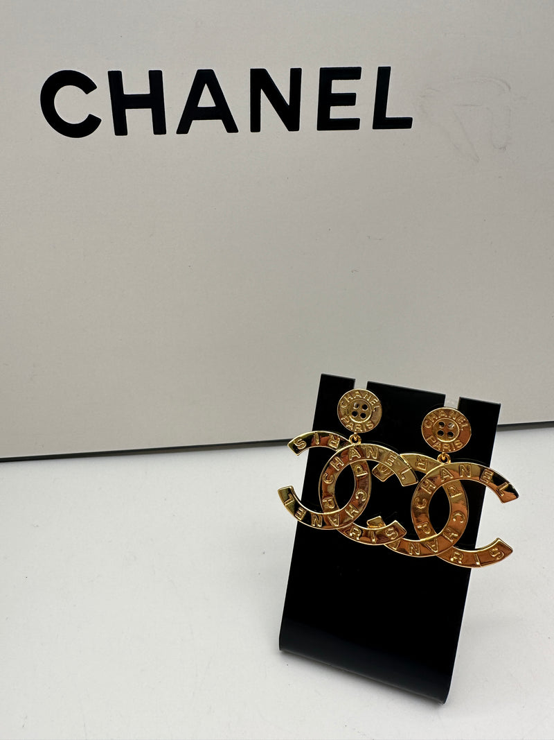Chanel CC Logo Gold Drop Earrings – Elite HNW - High End Watches