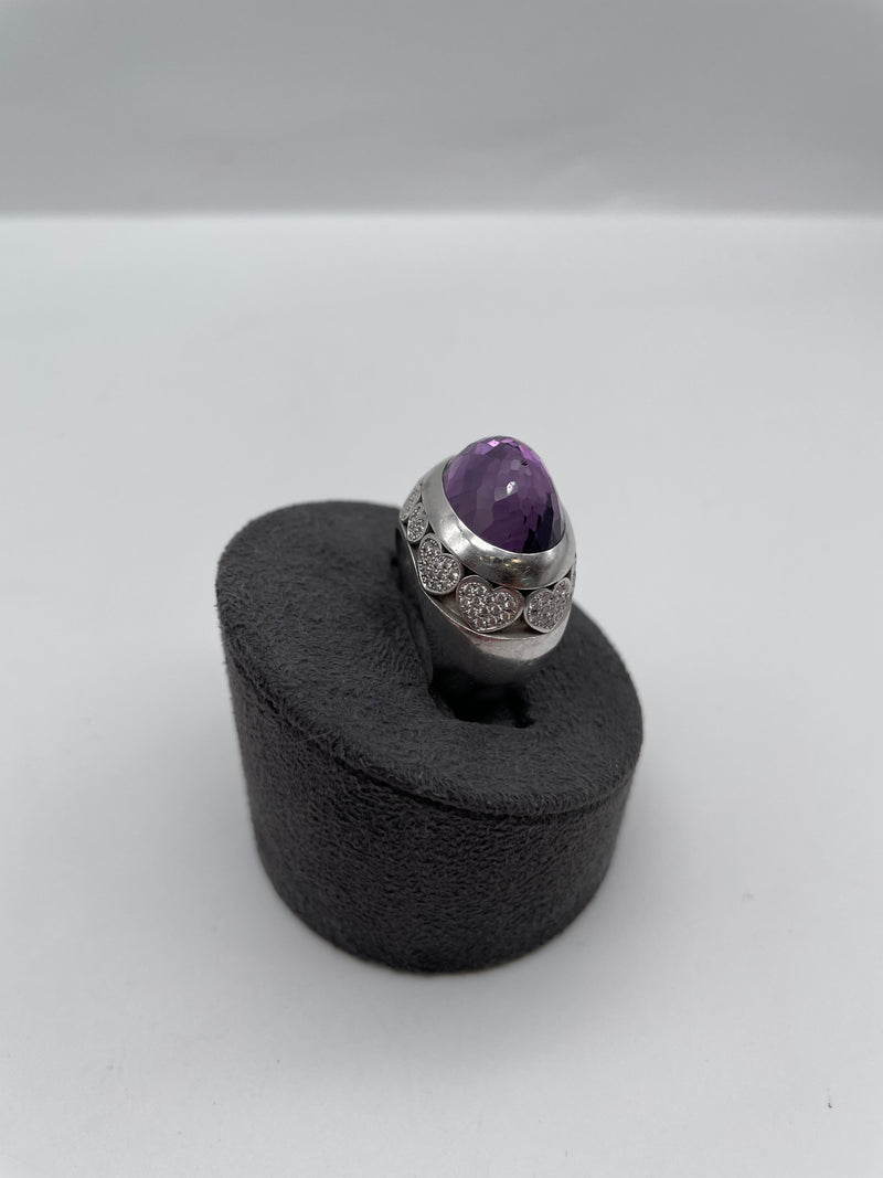 Chopard Diamond And Amethyst Ring