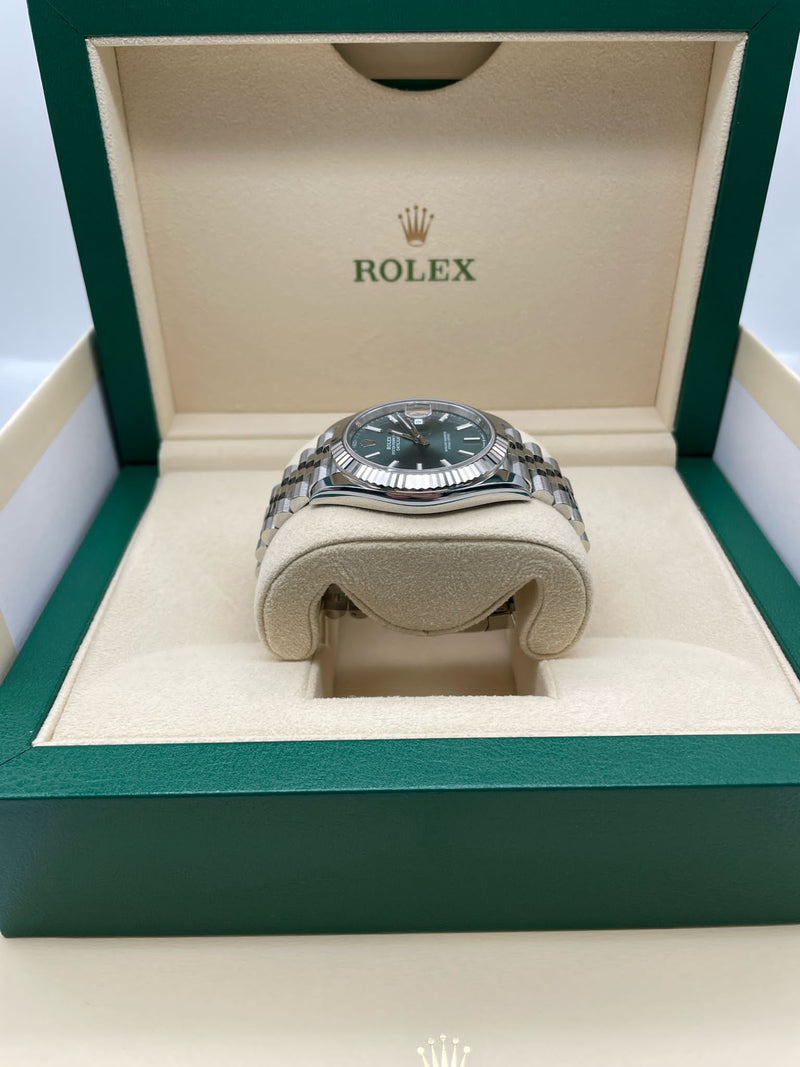 Rolex 41mm Datejust Mint Green Dial Brand New Dec 2023