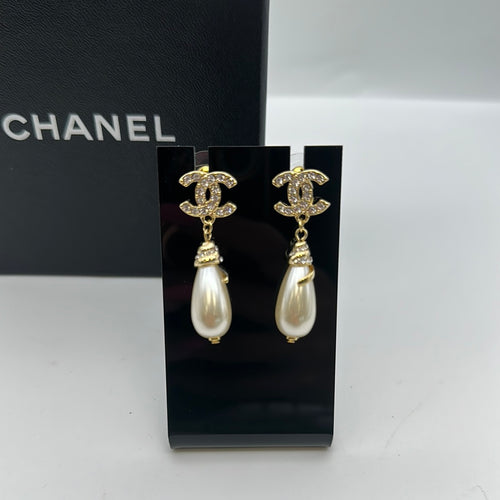 Chanel Pearl Drop Earrings