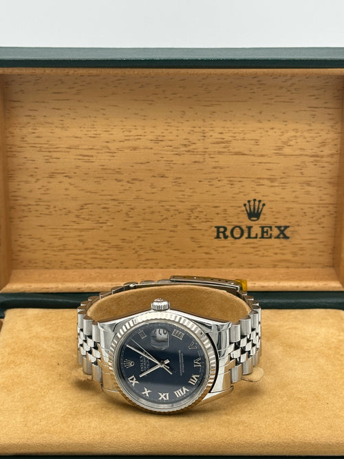 Rolex Datejust 36mm Azzurro Blue Dial Jubilee Bracelet