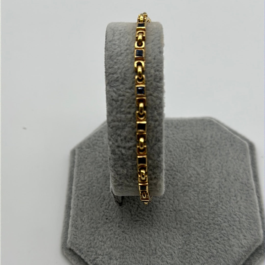 18ct Yellow Gold Sapphire Bracelet. – Elite HNW - High End Watches
