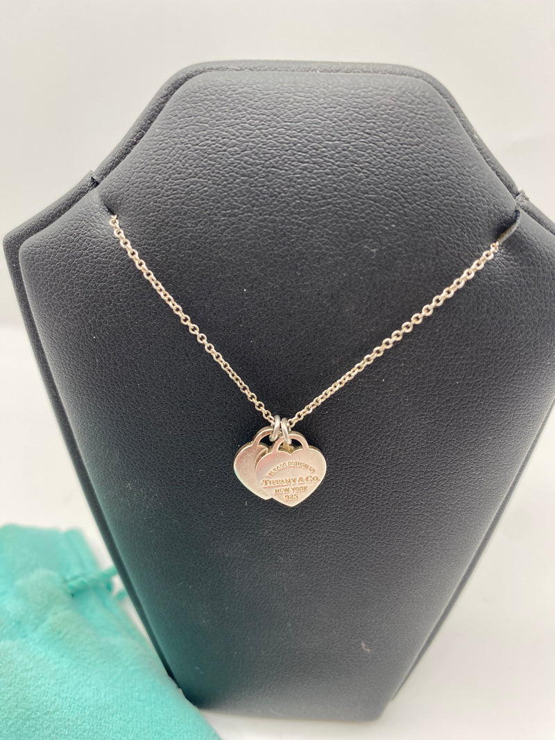 Tiffany Double Heart Pendant Necklace