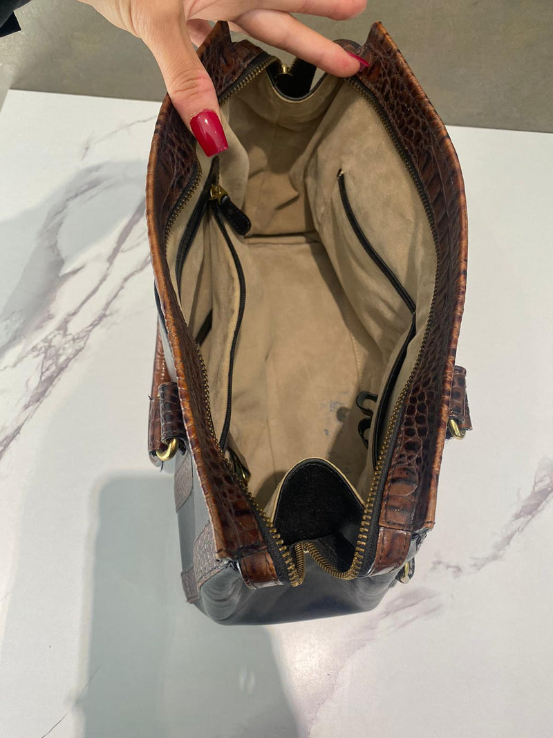 Brahmin Duxbury Women's Satchel Leather Handbag... - Depop