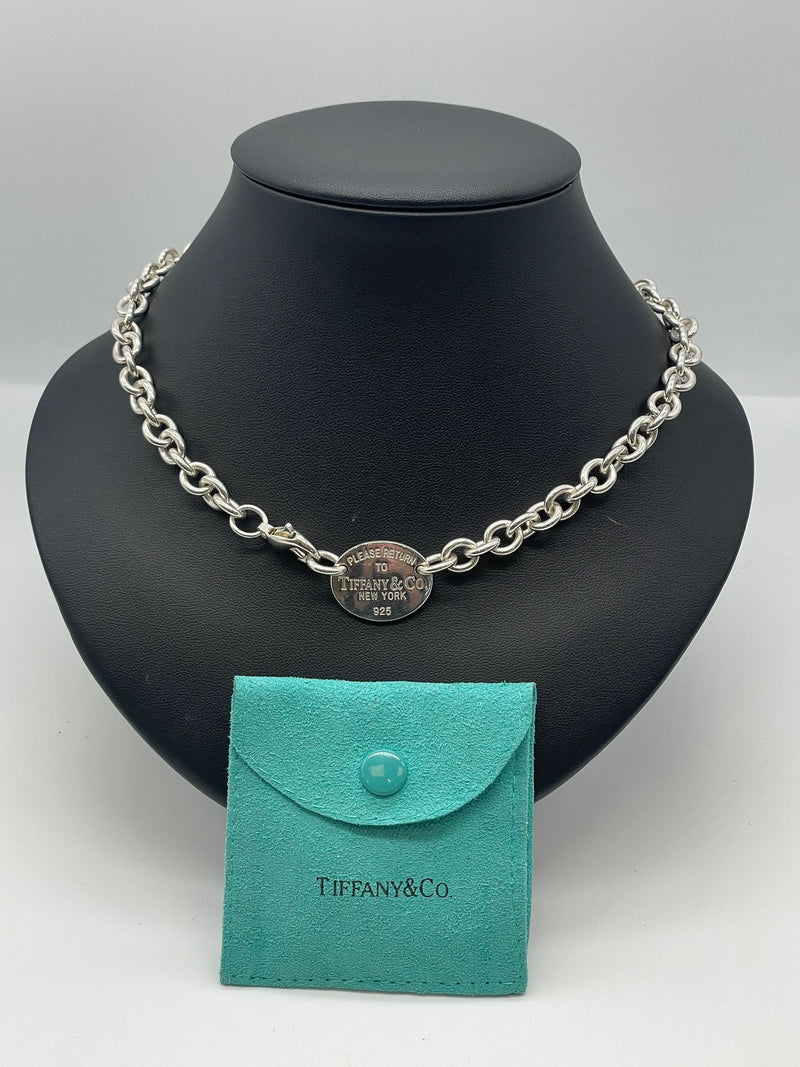 Tiffany & Co Oval Tag Necklace