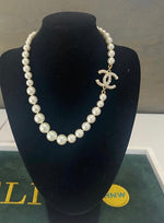 Chanel Peral Short Necklace with CC Pearl Logo