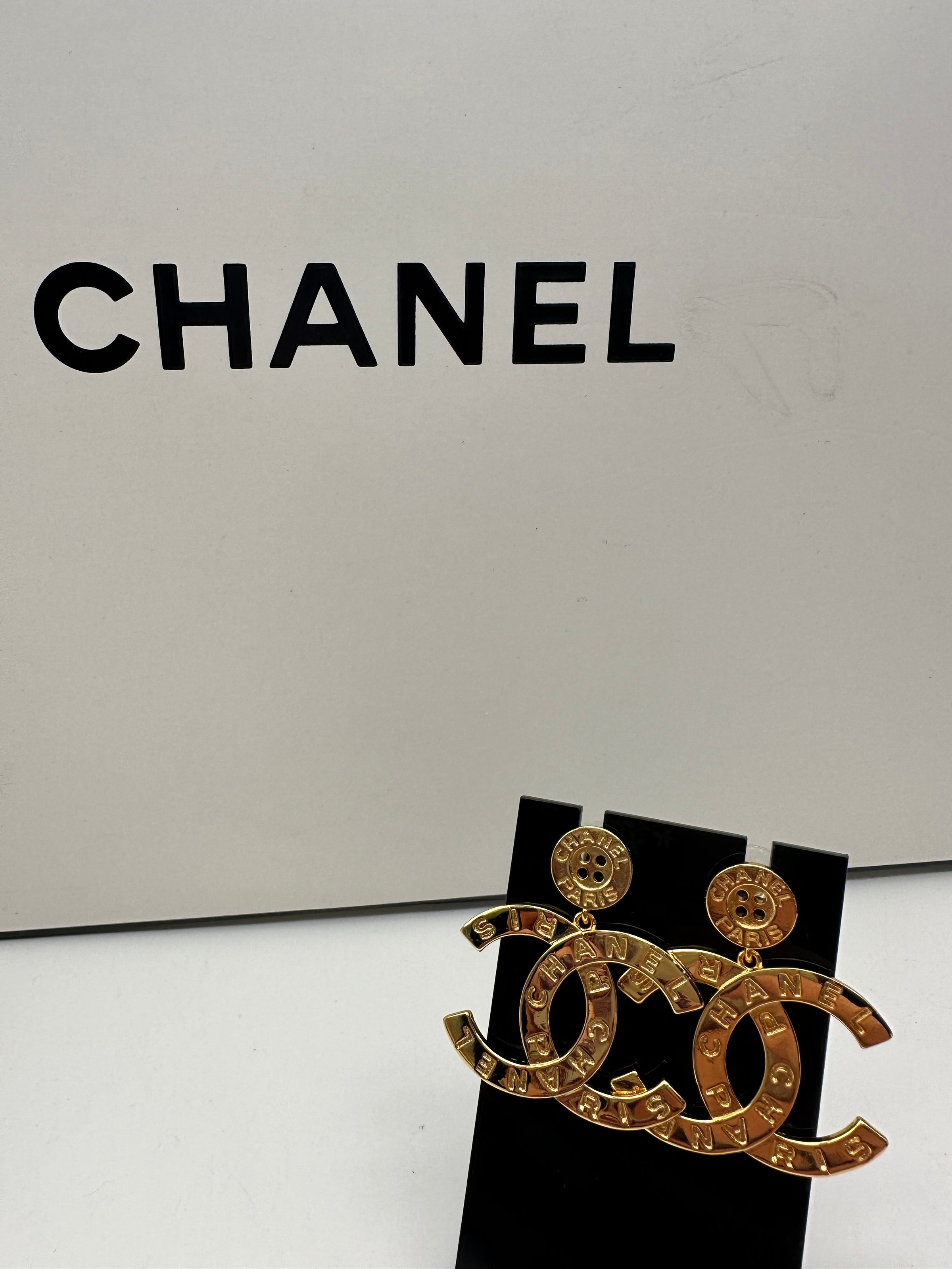 CHANEL, Jewelry, Chanel Crystal Mini Cc Earrings With Receipt